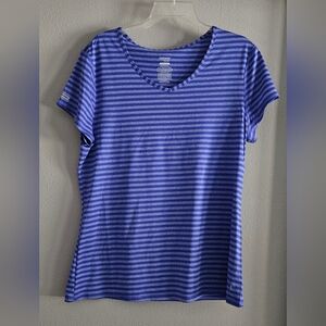 Danskin Now Purple/Lavendar Striped Women's Top